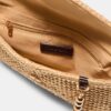 Crossbody-veske med raffia-effekt