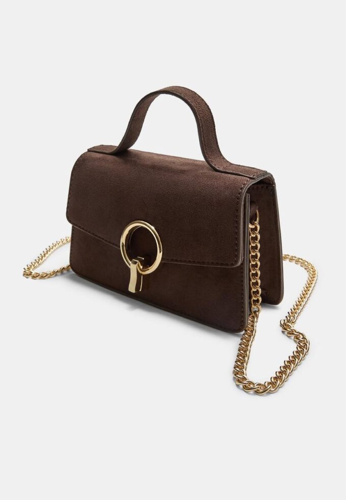 Crossbody-veske med rund lås