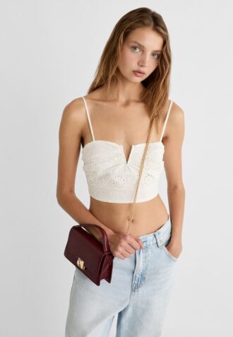 Crossbody-veske med to håndtak