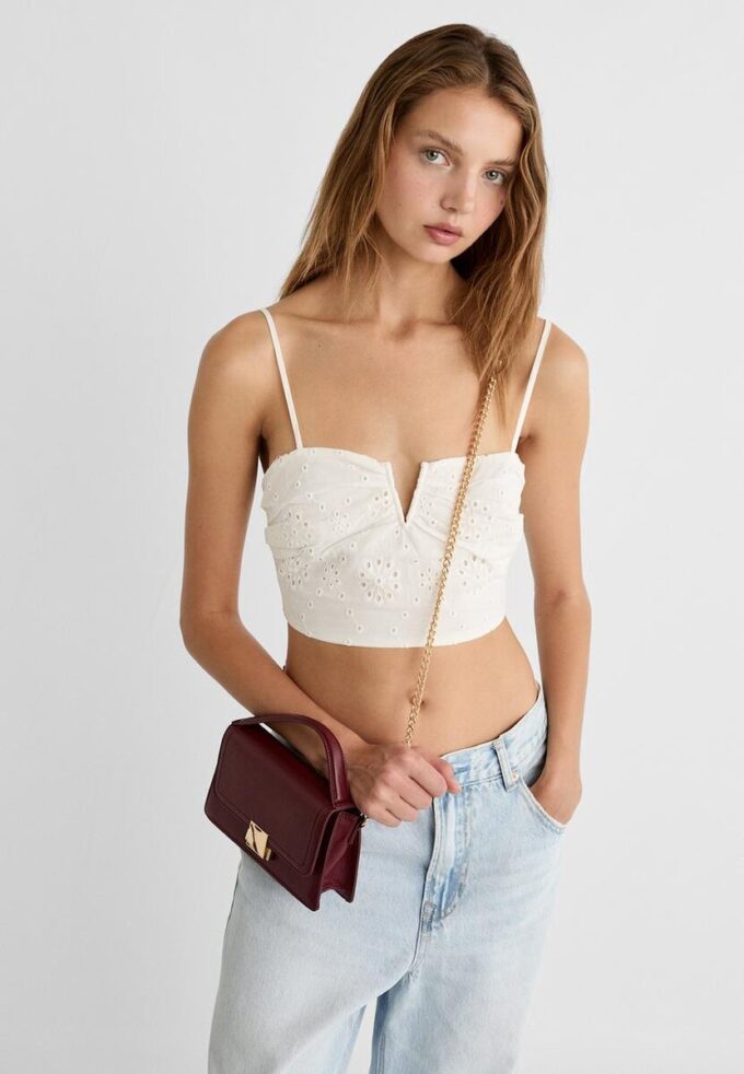 Crossbody-veske med to håndtak