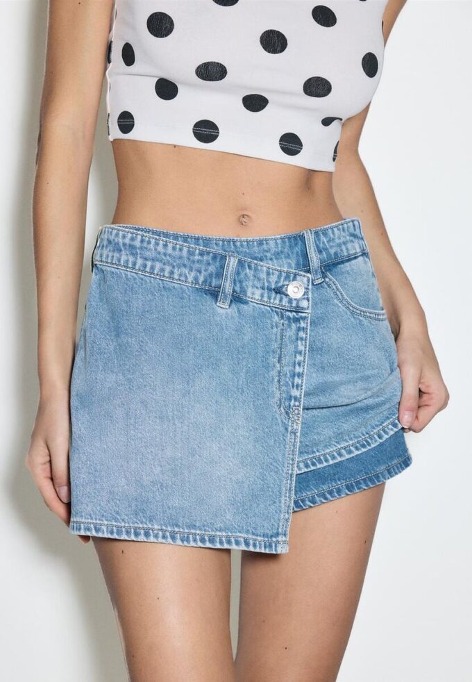 Crossover-jeanskort Skort
