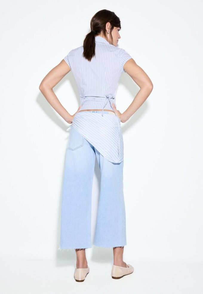 Culotte-jeans med skjerfdetaljer