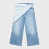 Culotte-jeans med skjerfdetaljer