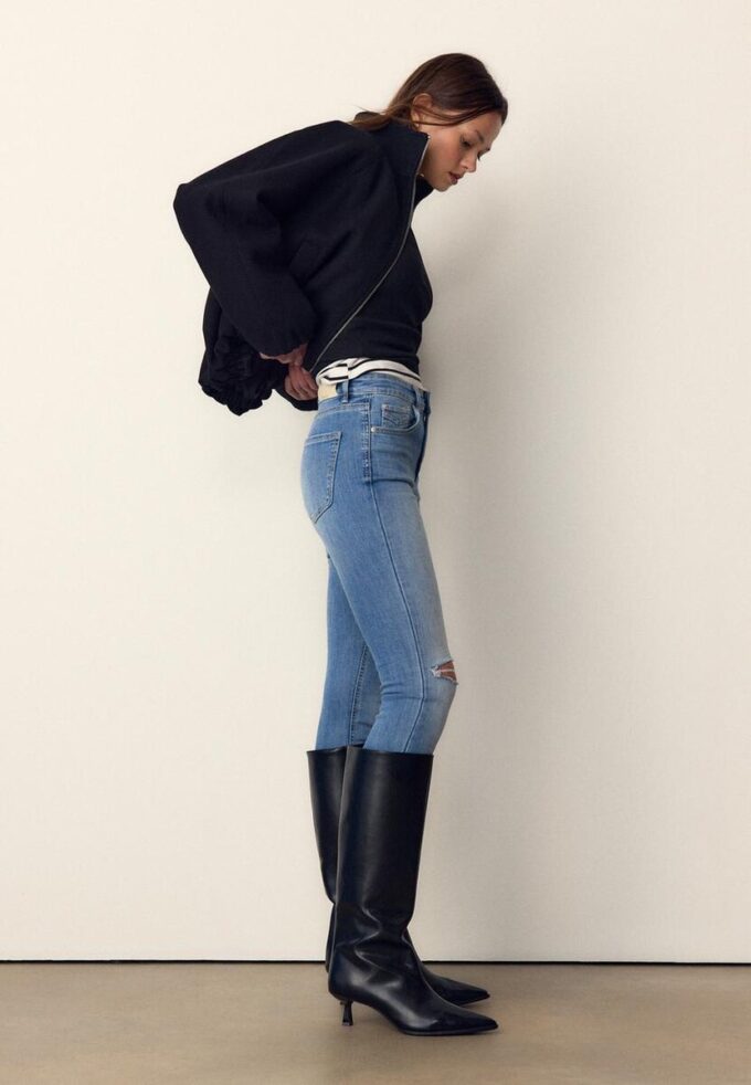 D07 Skinny-jeans med normal midje