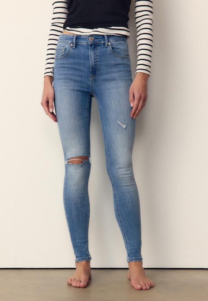 D07 Skinny-jeans med normal midje