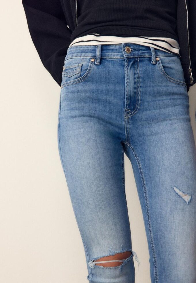 D07 Skinny-jeans med normal midje