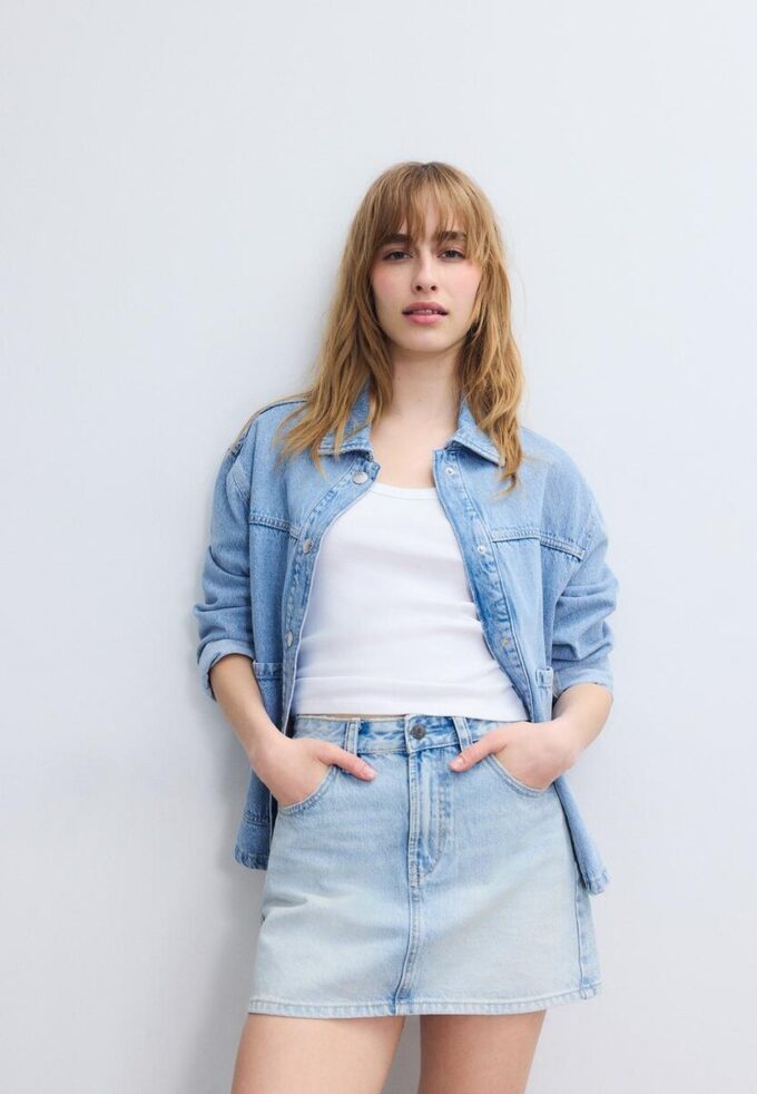 D60 Basisplagg denimminiskjørt