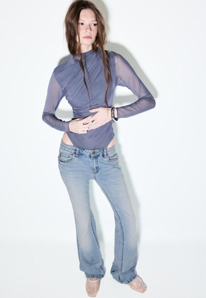 D67 Slim Fit Boot-Cut-jeans