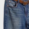 D68 Boot-Cut-jeans med belte