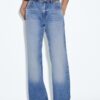 D68 Boot-Cut-jeans med belte