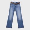 D68 Boot-Cut-jeans med belte