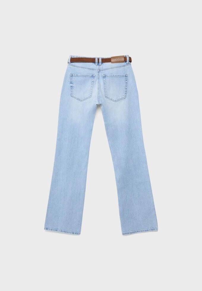 D68 Boot-Cut-jeans med belte