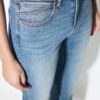 D74 Bell Bottom Stretch Slit Jeans