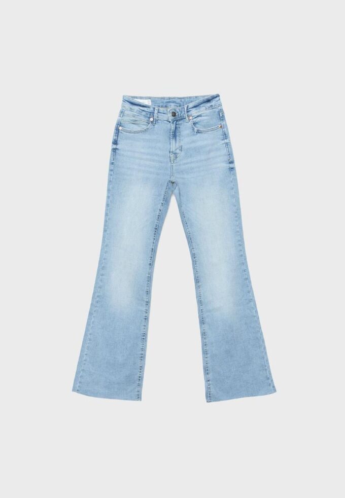D74 Flared Jeans med spalte