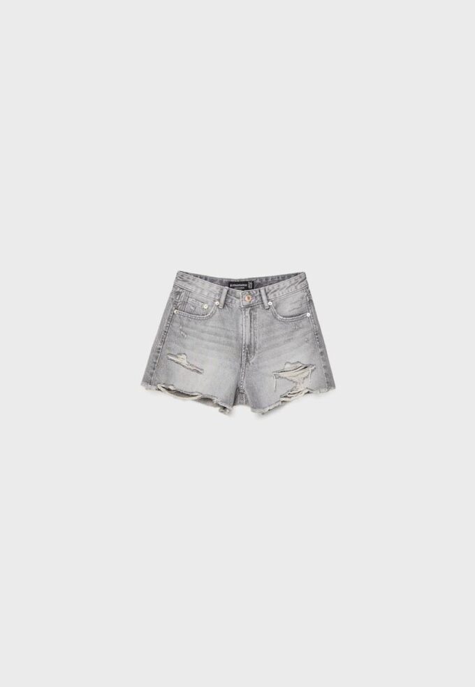 D75 Ripped Denim Shorts