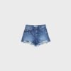 D75 Ripped Denim Shorts
