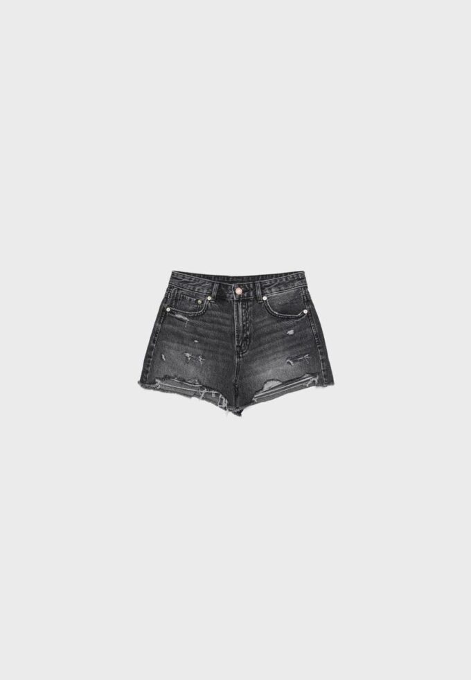 D75 Ripped Denim Shorts