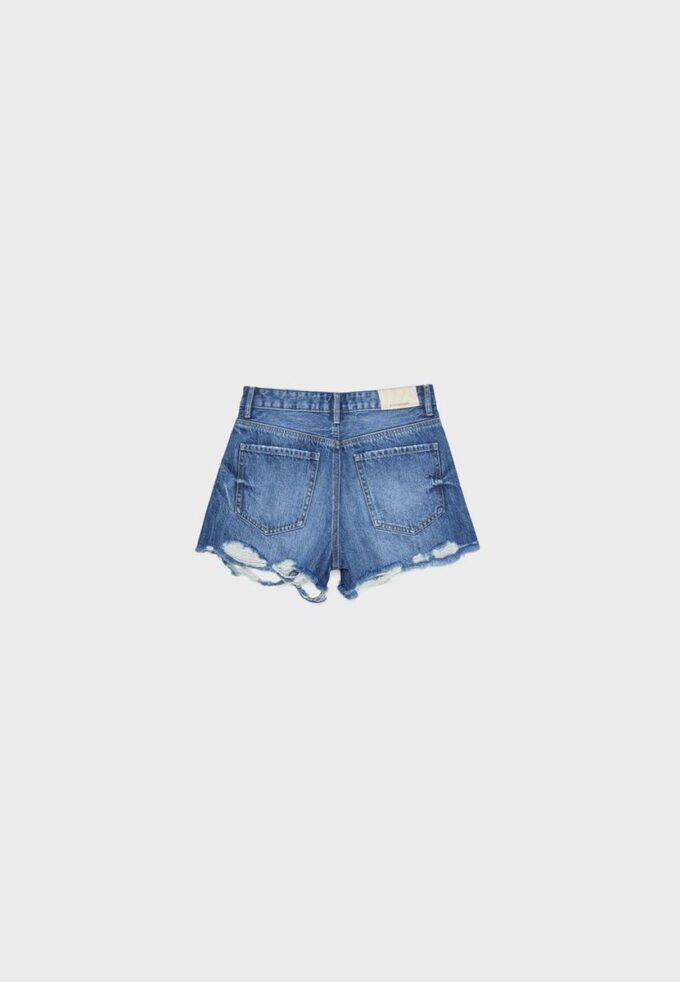 D75 Ripped Denim Shorts