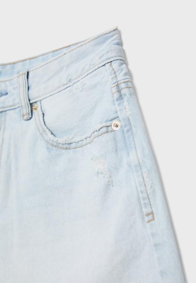 D75 Ripped Denim Shorts