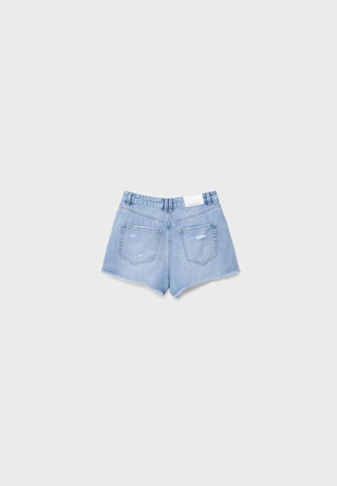 D75 Ripped Denim Shorts