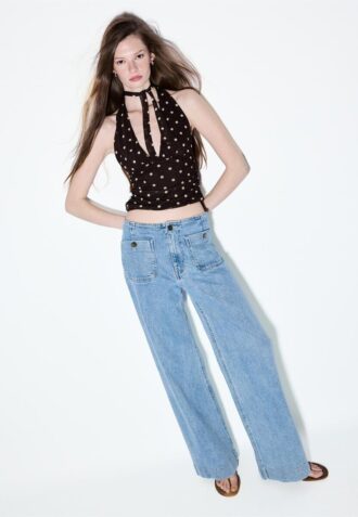 D77 Minimalistiske jeans med lommer