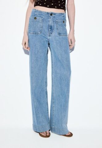 D77 Minimalistiske jeans med lommer