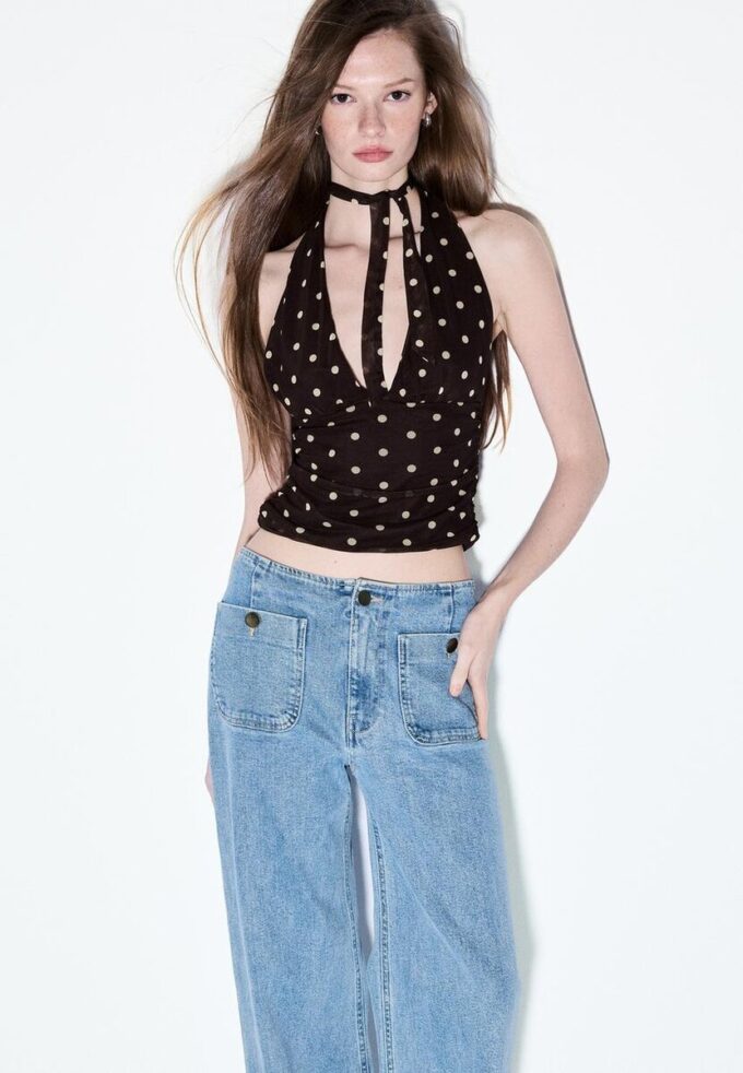 D77 Minimalistiske jeans med lommer