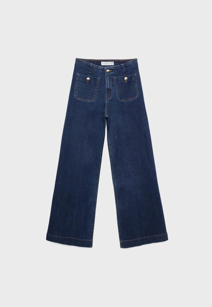 D77 Minimalistiske jeans med lommer