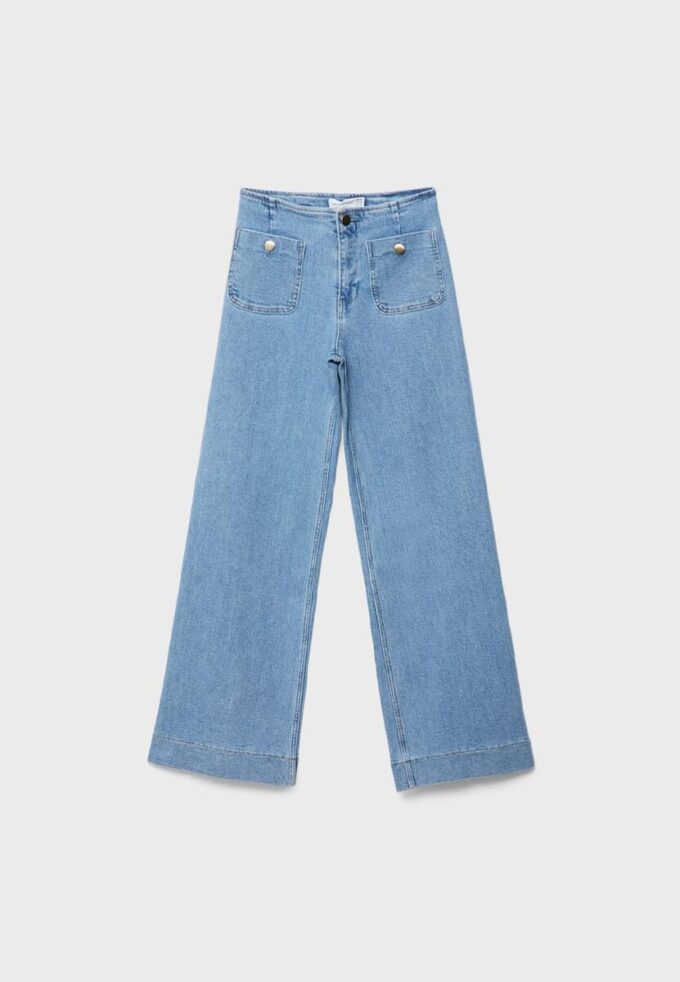 D77 Minimalistiske jeans med lommer