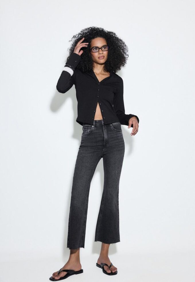 D78 Korte Flared jeans