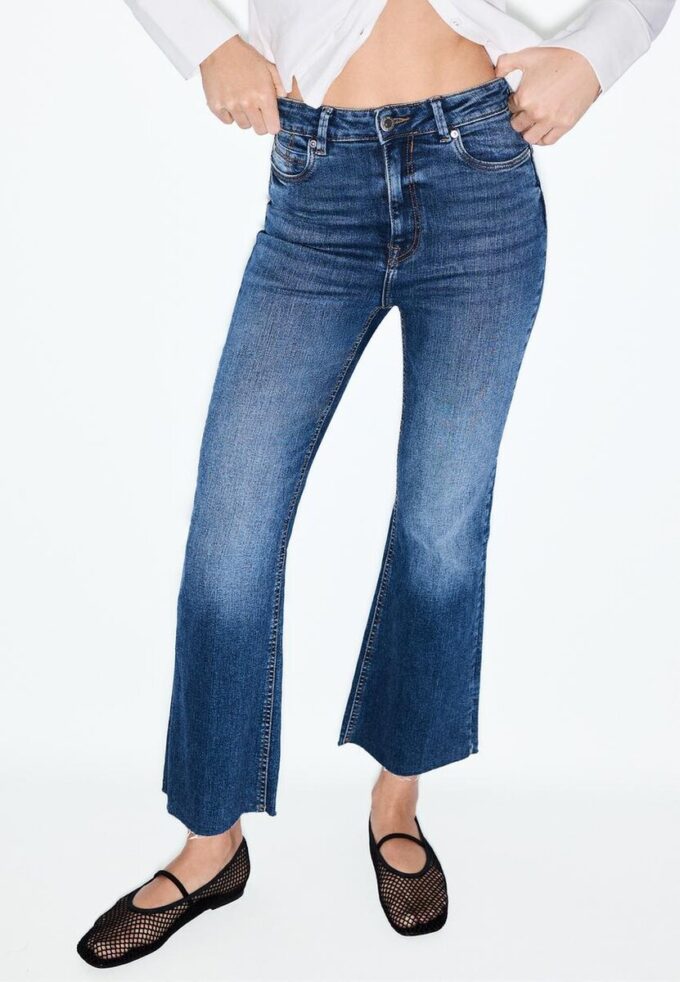 D78 Korte Flared jeans