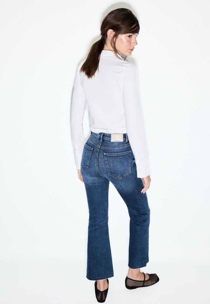 D78 Korte Flared jeans