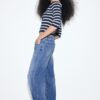D91 Jeans med lav midje og Wide Leg-ben