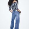 D91 Jeans med lav midje og Wide Leg-ben