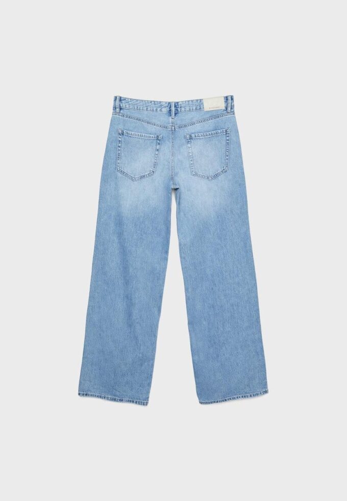 D91 Jeans med lav midje og Wide Leg-ben