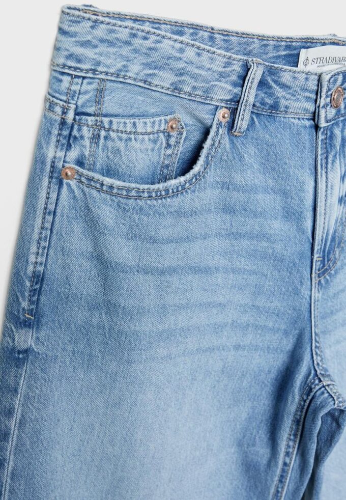 D91 Jeans med lav midje og Wide Leg-ben