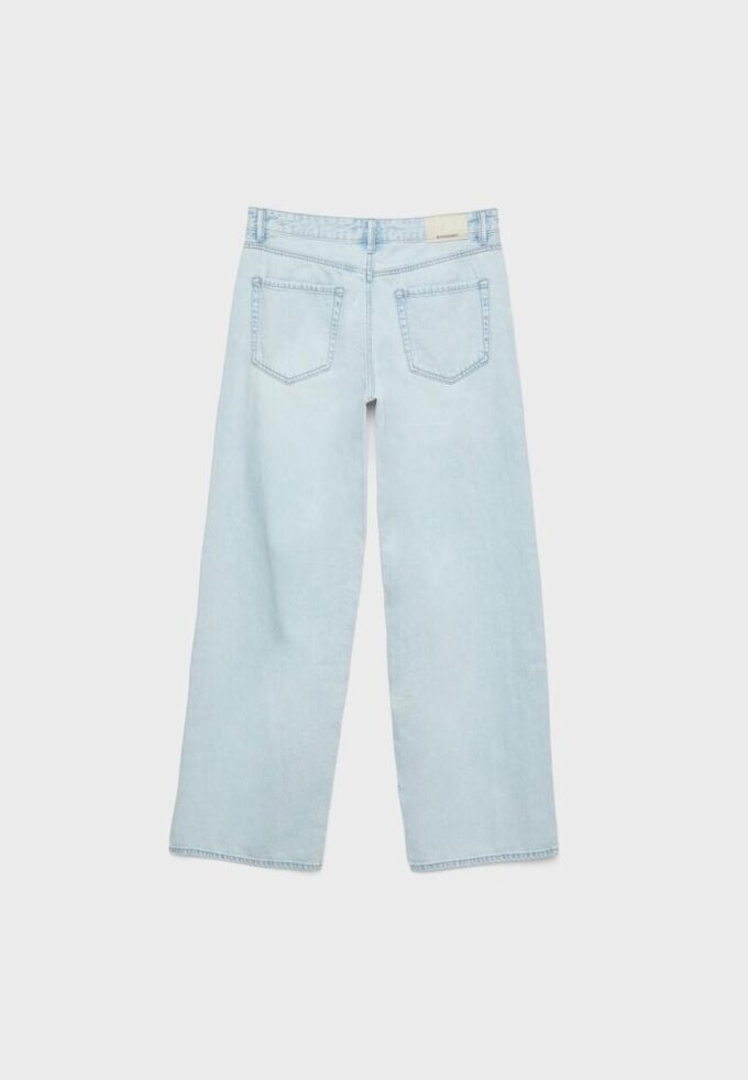 D91 Jeans med lav midje og Wide Leg-ben