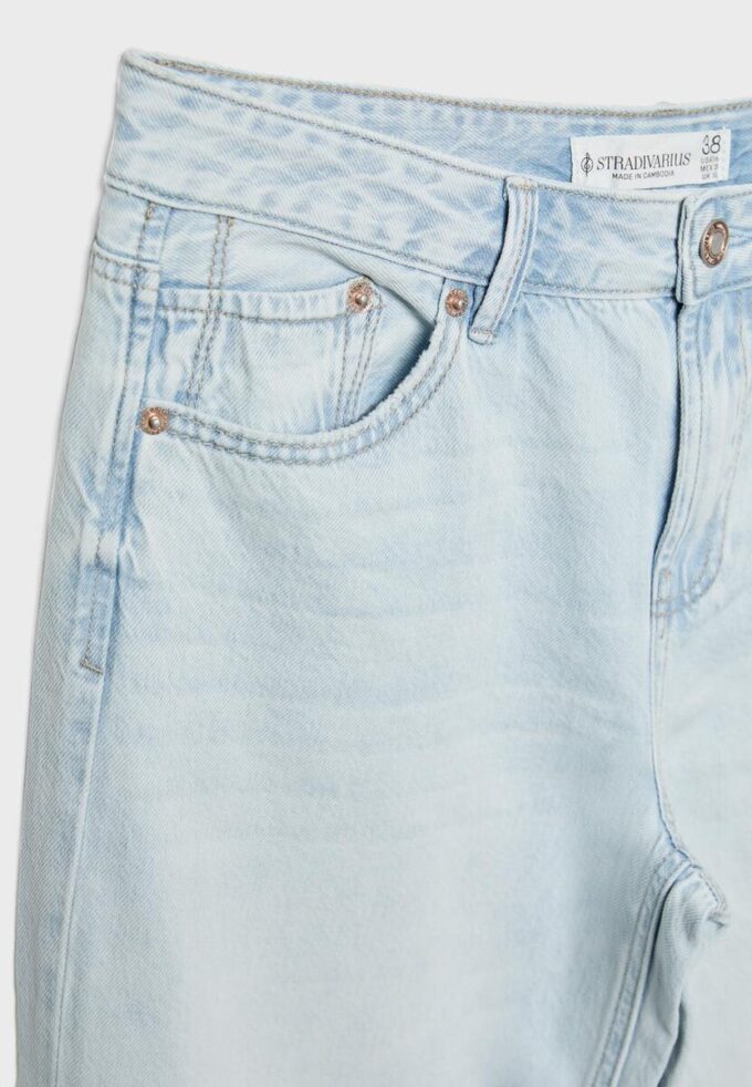 D91 Jeans med lav midje og Wide Leg-ben