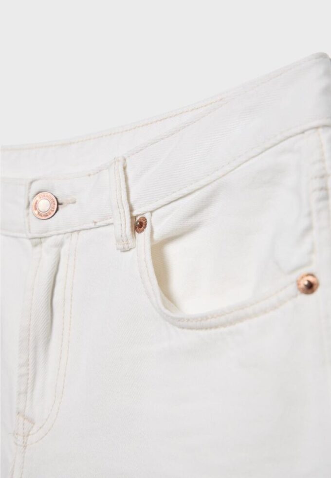 D91 lavt sittende jeans med Wide Leg og twill