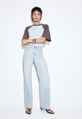 D92 Jeans med rett, Wide Leg-modell