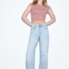 D92 Jeans med rett, Wide Leg-modell