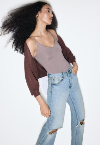 D92 Jeans med rett, Wide Leg-modell