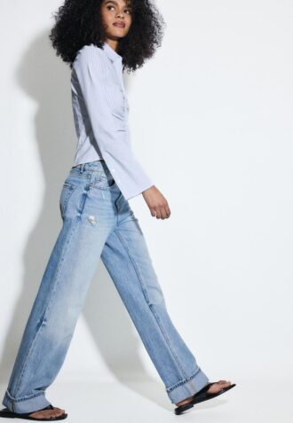 D92 Jeans med rett, Wide Leg-modell
