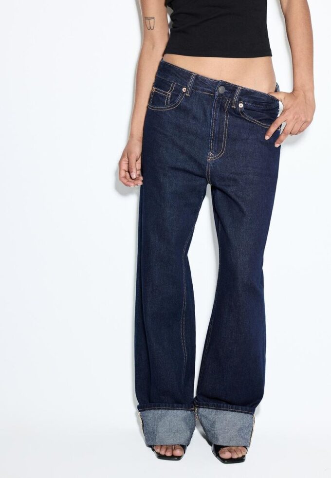 D92 Jeans med rett, Wide Leg-modell