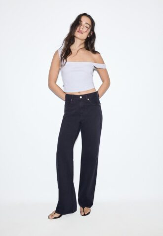 D92 Jeans med rett, Wide Leg-modell