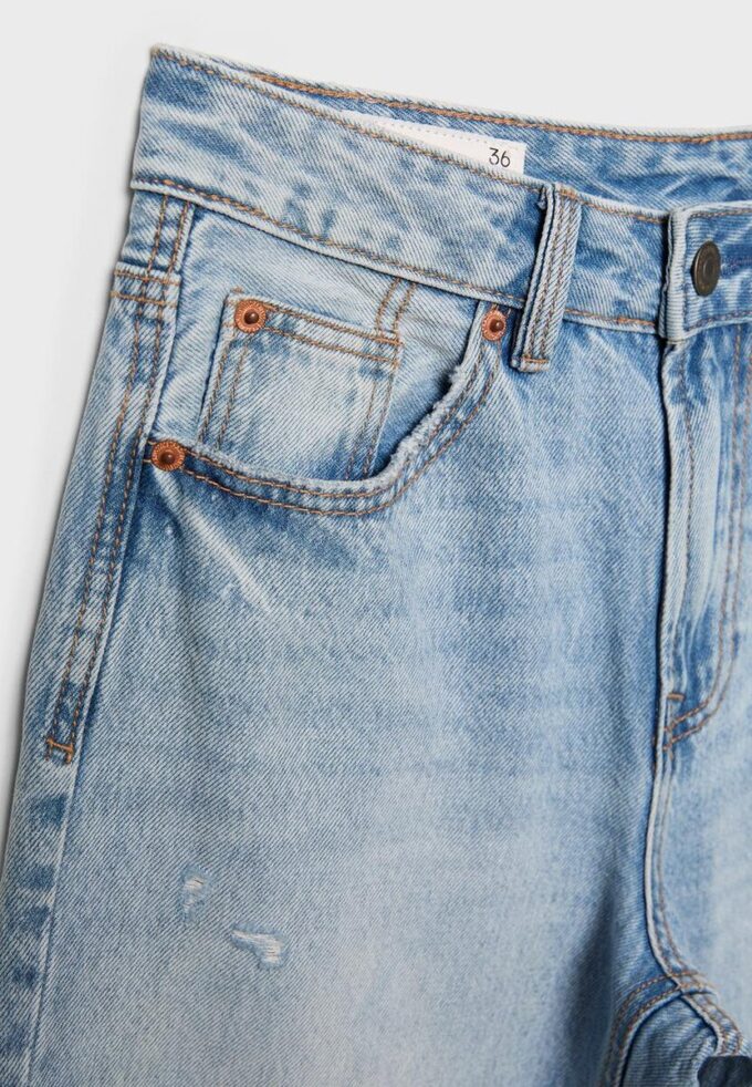 D92 Jeans med rett, Wide Leg-modell