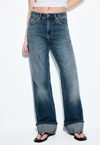 D92 Jeans med rett, Wide Leg-modell