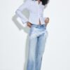 D92 Jeans med rett, Wide Leg-modell