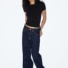 D92 Jeans med rett, Wide Leg-modell