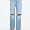 D92 Jeans med rett, Wide Leg-modell